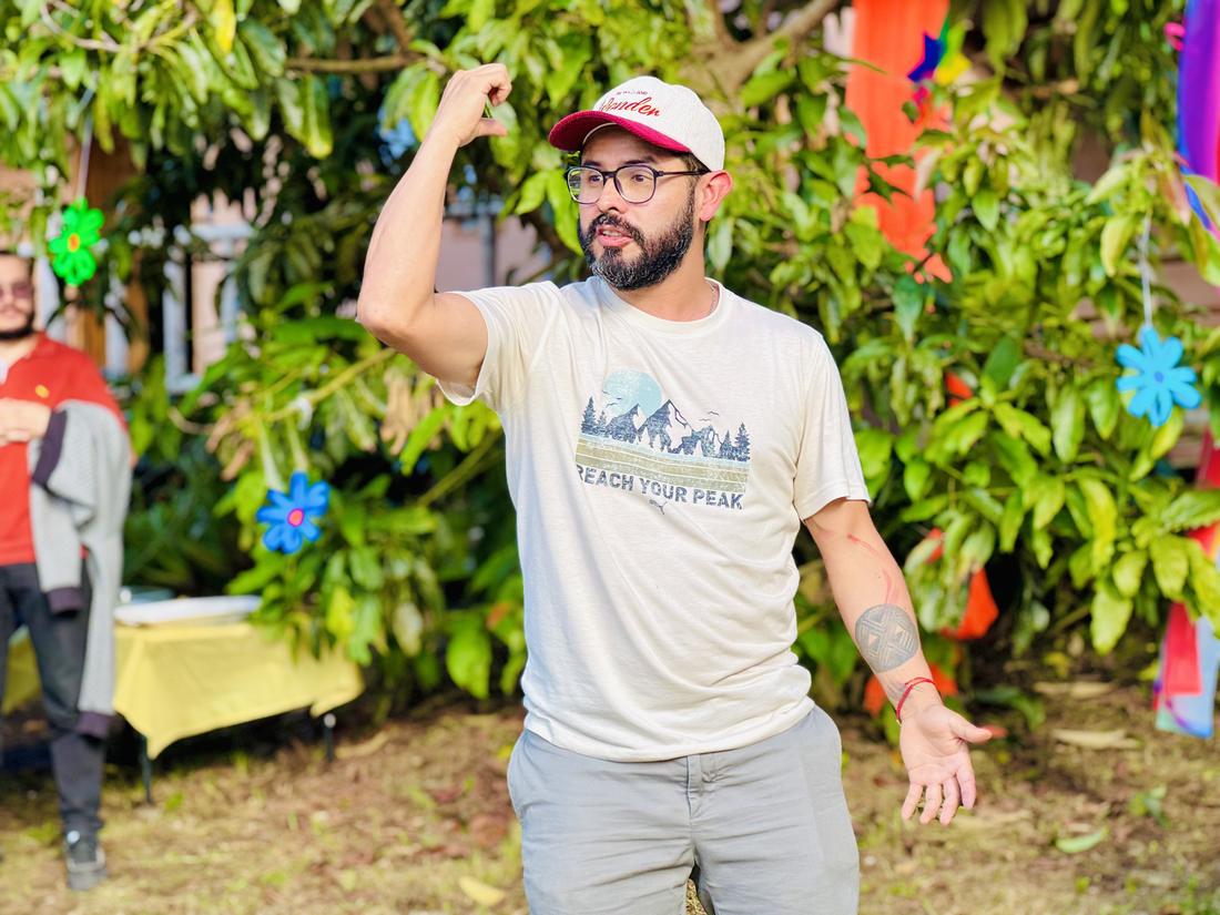 Cristiam Herrán Acevedo durante un encuentro de Familias de Colores